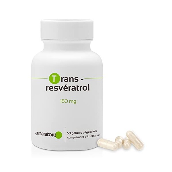 Trans-Resvératrol * 60 capsules végétales * Antioxydant avec forte capacité d’absorption * Anti-vieillissement + Santé Cardio