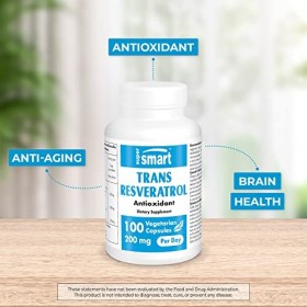 Trans-Resveratrol - Extrait de la Racine de Hu Zhang - Contribue à Lutter Contre le Stress Oxydatif et les Inflammations - Ve