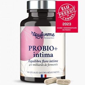 Probio+ Intima - Probiotique Flore Intime - Jusquà 40 Milliards UFC/Jour - 4 Souches Lactobacillus Reuteri, Rhamnosus Crispa