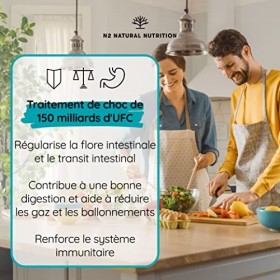 Probiotique 150 Milliards UFC, 20 Souches de Bactéries, avec Zinc. Concentration Maximale. Probiotiques Flore Intestinale pou