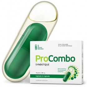 ProCombo - le synbiotique intelligent avec un alignement ciblé des "bonnes" bactéries. Double capsule et formule liquide. Rés