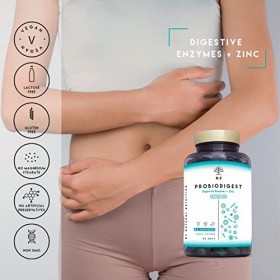 Probiotique Flore intestinale, Prebiotique, Enzymes Digestives et Zinc. 60 milliards de CFU 30 souches. Probiotiques. Système