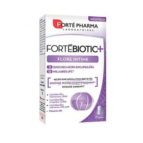 Forté Pharma - FortéBiotic + Flore Intime - Probiotiques - Complément Alimentaire - Désagréments Féminins - 3 souches microbi