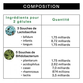 DIJO - Lindispensable Probiotique - Renforcement de la Flore Intestinale - 8 Souches de Bactéries & 28 Milliards dUFC - 60 