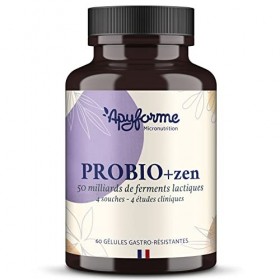 Probio+ ZEN - Probiotique Anti Stress et Anxiété à base de Ferments Lactiques - 50 Milliards UFC/jour pour retrouver la Sérén