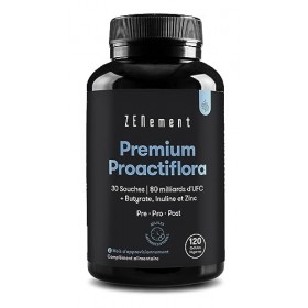 Probiotiques et Prébiotiques intestinaux de première qualité, 120 Gélules Gastrorésistantes, 30 souches 80 milliards dUFC 