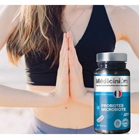 PROBIOTES & MICROBIOTE, probiotiques naturels, complexe pour les défenses naturelles et de la flore intestinale, 60 gélules, 