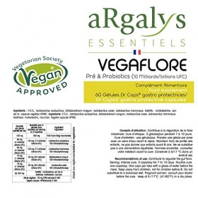 Probiotiques Ferments Lactiques | 30 Milliards dUFC/jour | Prébiotiques | Bactéries actives | Flore intestinale | 60 Gélules