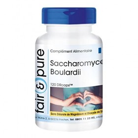 Fair & Pure® - Saccharomyces boulardii - 120 capsules - 6,4 milliards de levures probiotiques sous forme de DRcaps