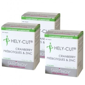 SANTINOV - HELY CUT - Lot de 3 boîtes – Renforcement des Flores intestinale et urinaires - Complément alimentaire en poudre à