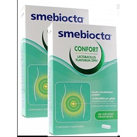 Smebiocta LP299V - Complément alimentaire contenant Lactobacillus Plantarum 229V - Ferments Lactiques - Lot de 2 Boites de30 
