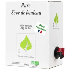 SEVE DE BOULEAU Bio de qualité Française bag-in-box 3L soit 6,65 € le 1/2 L 