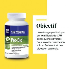 Enzymedica, Pro-Bio, Shelf Stable Probiotic for Healthy Digestion, 10 Billion CFU, 90 Capsules