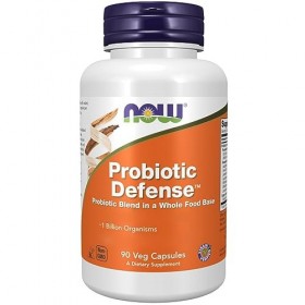 Now Foods Probiotic Defense, Bonnes Cultures Bactériennes, Lactobacillus & Bifidobacterium, 90 Capsules, Testé en Laboratoire