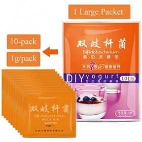 Lot de 10 yaourts bifidobactéries pour débutants - 7 types de yaourt - Culture de yaourt - Pour faire des desserts à la maiso