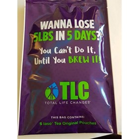 TOTALLIFECHANGES Nouveau IASO Tea 5 SACHETS - 5 SEMAINES TLC DIURETIQUE Draine Perte DE Poids 100% Plantes