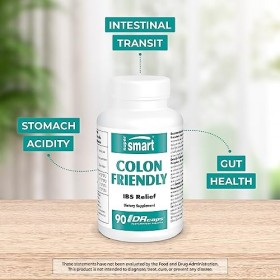 Supersmart - Colon Friendly Probiotic 500 mg - Souche Probiotique Brevetée de Saccharomyces Cerevisiae - Aide à Réduire les D