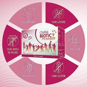 OMNi BiOTiC Power | 30 doses| 6 souches bactériennes | 10 milliards d’UFC par dose journalière | En poudre | Végétalien | Pou