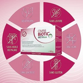 OMNi BiOTiC METAtox | 30 sachets | 9 souches bactériennes | 15 milliards d’UFC par dose journalière | En poudre | Végétalien 