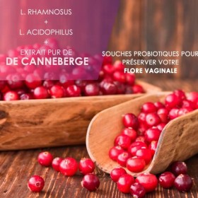 Healthy Fusion Probiotiques vaginaux microencapsulés pour femmes | L. Rhamnosus et L. Acidophilus + extrait pur de canneberge