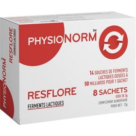 Physionorm™ Resflore - Rééquilibre la Flore Intestinale - 50 milliards de bactéries - 14 souches - Complément alimentaire - C