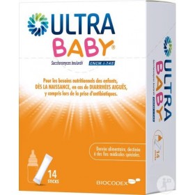 Ultra baby ULTRA BABY en cas de DIARRHEES AIGUES - Lot de 2 Btes de14 sticks pack2 