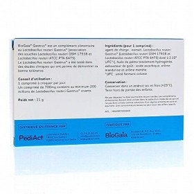 BIOGAIA GASTRUS - L. reuteri Gastrus DSM 17938 + ATCC PTA 6475 - Lot de 2 Boites de 30 Comprimés à Croquer Arôme Mandarine