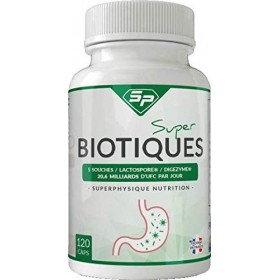 SUPER PRÉ et PRO-BIOTIQUES 5 SOUCHES • 20,6 milliards dUFC • LACTOSPORE® et DIGEZYME® • Made in France • Pour 2 MOIS • Super