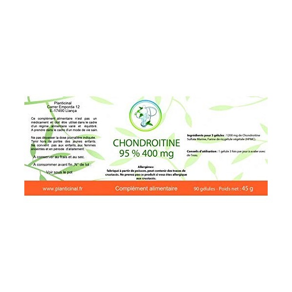 Planticinal Chondroitine 95% 400mg