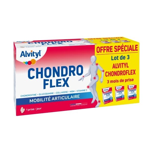 Alvityl Chondroflex - Lot de 3-5 éléments Essentiels - Mobilité Articulaire - 3x30 Jours de Prise