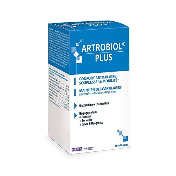 INELDEA SANTE NATURELLE - ARTROBIOL PLUS – Souplesse des Articulations - Maintien Cartilage et Ossature - A base de Glucosami