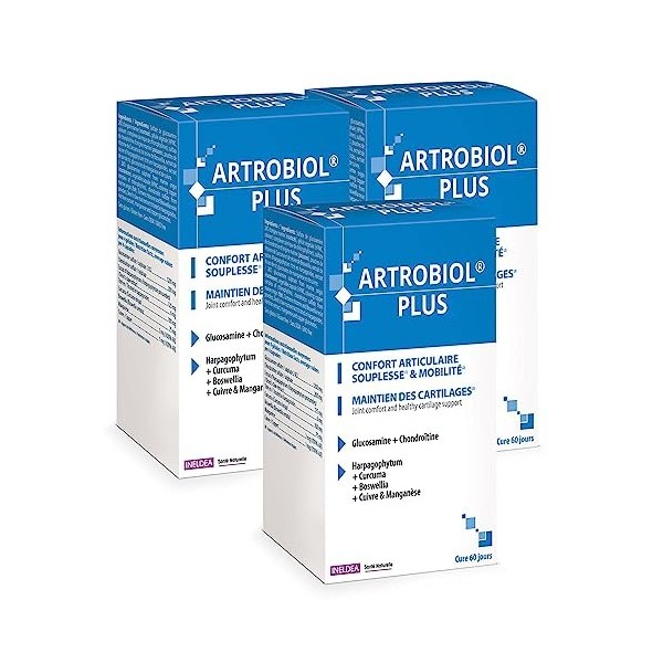 INELDEA SANTE NATURELLE - ARTROBIOL PLUS – Souplesse des Articulations - Maintien Cartilage et Ossature - Ostéol Actif Brevet