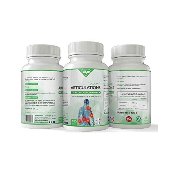 SUPER ARTICULATIONS contre les douleurs articulaires • 100% N-Acétyl-D-Glucosamine • PROUVÉ SCIENTIFIQUEMENT • Made in France