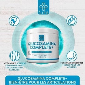 GLUCOSAMINE CHONDROÏTINE MSM et Vitamina C PiuLife® • 180 Comprimés Bien-être Des Articulations Douloureuses, Formation de Ca