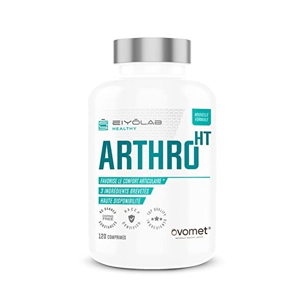 ARTHRO HT | Articulations Douloureuses - Soulagement Rapide et Durable | 3 Actifs Brevetés : Collagène Ovomet + Glucosamine +