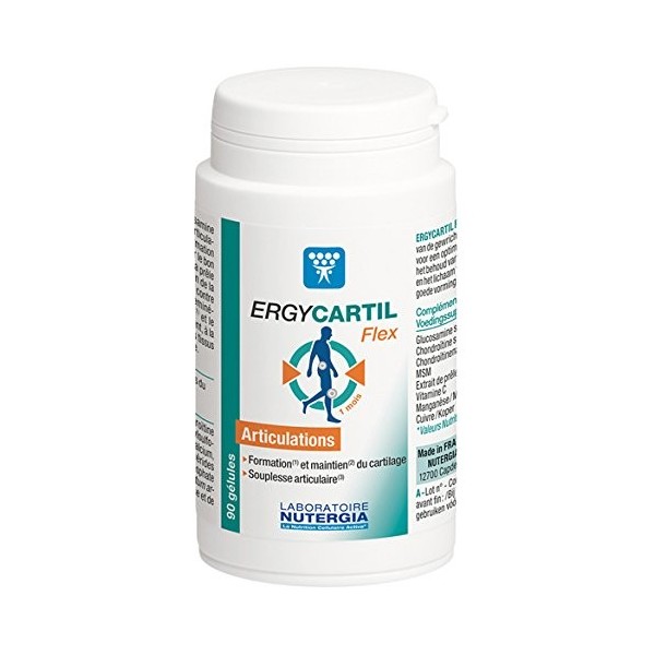 Nutergia - ERGYCARTIL Flex Complément alimentaire à base de prêle des champs, glucosamine, chondroïtine et cofacteurs enzymat