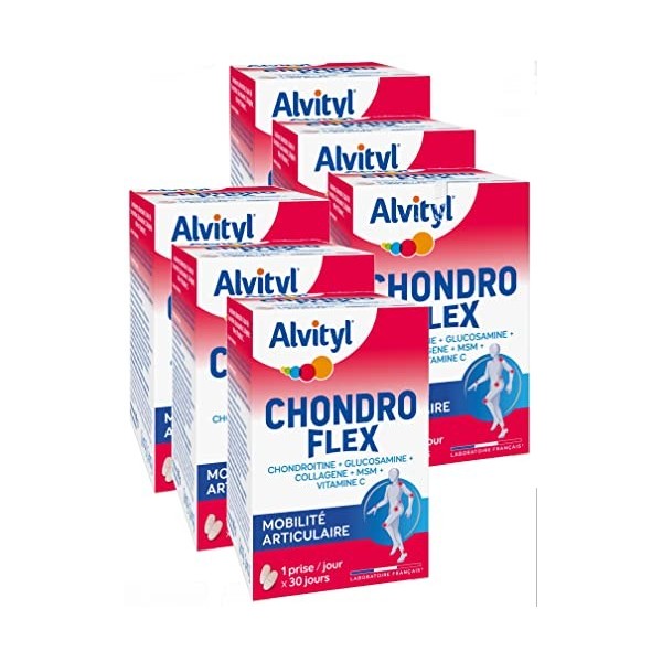 Urgo - Chondro Flex chondroitine glucosamine collagène MSM Vit C - SIX MOIS DE TRAITEMENT - Lot de 6 boites