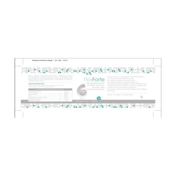 FlexForte - Améliore la souplesse, la Flexibilité - la Mobilité des articulation - 120 gélules - Cure 1 mois