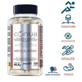 Formule Articulations douloureuses 7 en 1 Conua | GLUCOSAMINE + CHONDROÏTINE Mobilité & Souplesse Articulaire | Flexibilité C