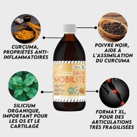 Silicium Organique, Chondroïtine, Glucosamine, Pipérine, MSM, Curcuma | Fabriqué en France| Best-seller pour les articulation