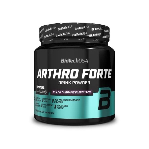 BioTechUSA Arthro Forte, avec de la glucosamine, d’extraits de plantes, avec des vitamines D et K et du calcium pour les os, 