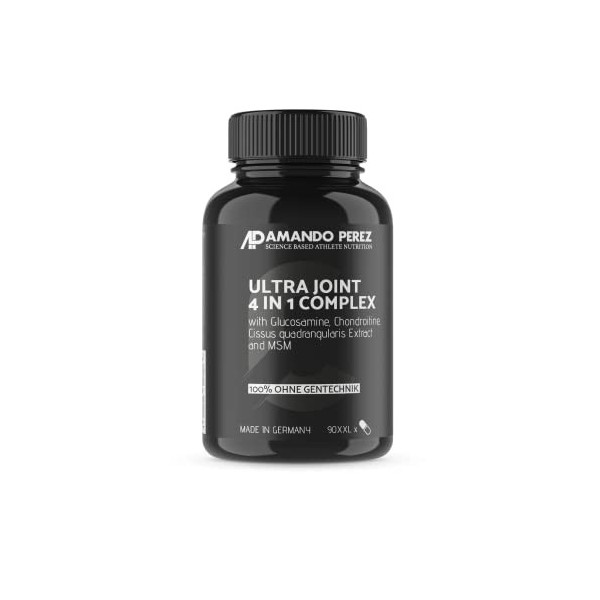 Vitabay Ultra Joint 4-in-1 Complex 90 gélules • Gélules MSM à dosage élevé, avec glucosamine, chondroïtine & Cissus • Enhan