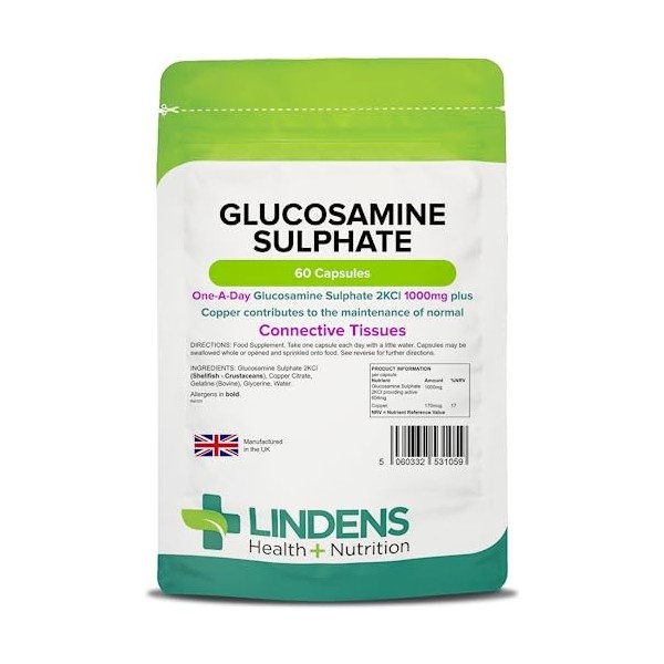 Lindens - capsule 1000mg Glucosamine - 60 Pack