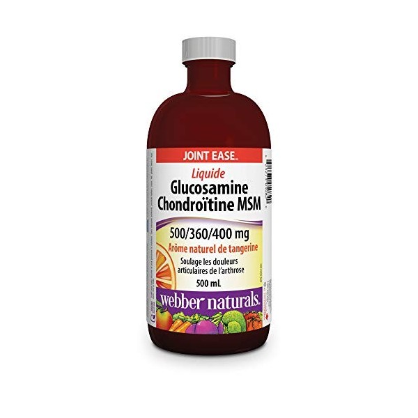 Webber Glucosamine Chondroitin MSM 500/360/400 mg Natural Tangerine Flavour 500 mL