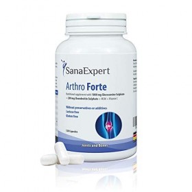 PACK 2| SanaExpert Arthro Forte| SUPPORT NATUREL POUR LES ARTICULATIONS ET LES OS | avec MSM, sulfate de glucosamine, chondro