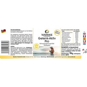 Joint Pro - Fortement dosé - avec Glucosamine, Chondroïtine & Acide Hyaluronique - 100 Capsules | Warnke Vitalstoffe