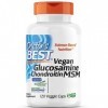 Doctors Best, Vegan Glucosamine Chondroitin MSM, Haute Dosé, 120 Capsules végétaliennes, Testé en Laboratoire, Sans Gluten, 