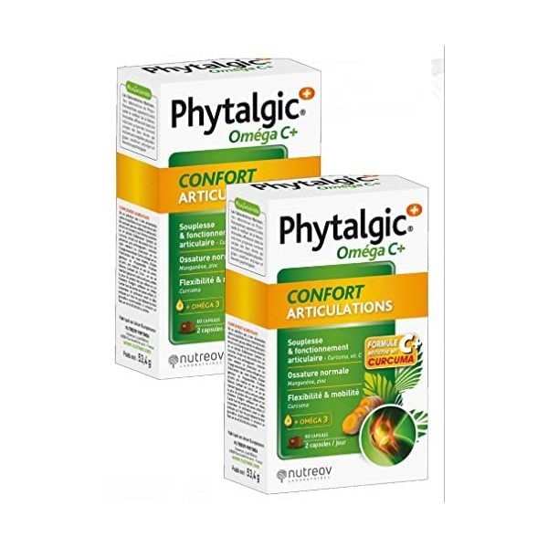 PHYTALGIC + Oméga C+ Confort Articulation - Lot de 2 Boites de 60 Capsules Pack2 …