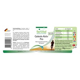 Fairvital | Arthro Active Pro - avec glucosamine, sulfate de chondrotine, MSM, acide hyaluronique et astaxanthine - formule a