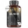 Ail Noir Fermenté 750mg - 180 Gélules Vegan 6Mois - Extrait dAil 15:1 Avec Allicine & S-Allylcystéine - Allium Sativum P